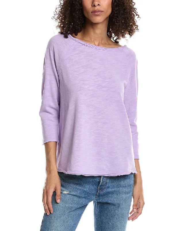 InCashmere Raglan T-Shirt Hooded Caped Shawl Collar