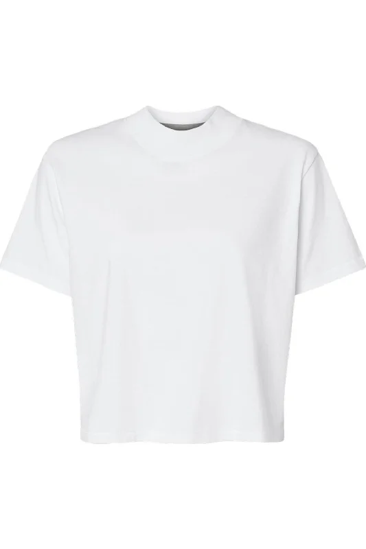 LAT Women´s Boxy Tee Beaded Sequined Faux Fur