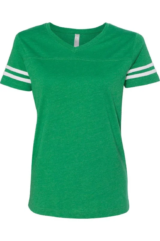 LAT Women´s Football V-Neck Fine Jersey Tee Front Pockets Side Pockets Patch Pockets