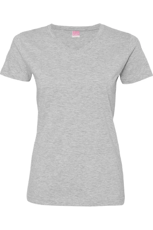 LAT Women´s V-Neck Fine Jersey Tee Polka Dot Checkered Tartan