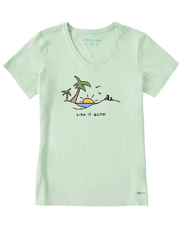 Life is Good Crusher V-Neck T-Shirt Elasticated Padded Insulated