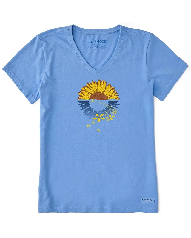 Life is Good Crusher V-Neck T-Shirt Mesh Blend Leather Blend Suede Blend