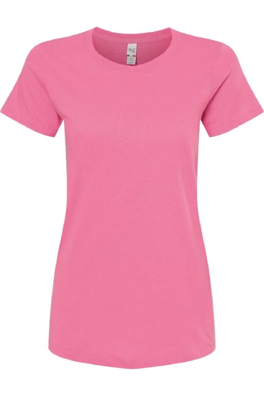 M&O Women´s Gold Soft Touch T-Shirt Basic T-Shirt Crew Neck Short Sleeve