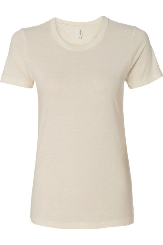 Next Level Womens Cotton T-Shirt Notch Collar Peter Pan Collar Cowl Neck
