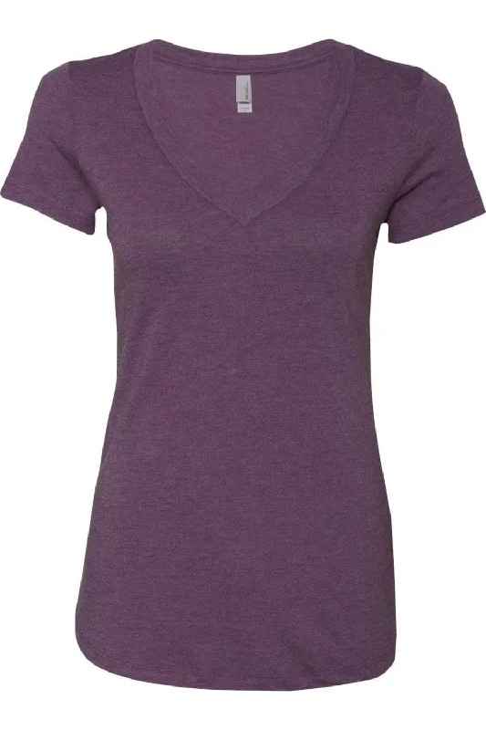 Next Level Womens Triblend Deep V-Neck T-Shirt Oversized T-Shirt Spandex breathable