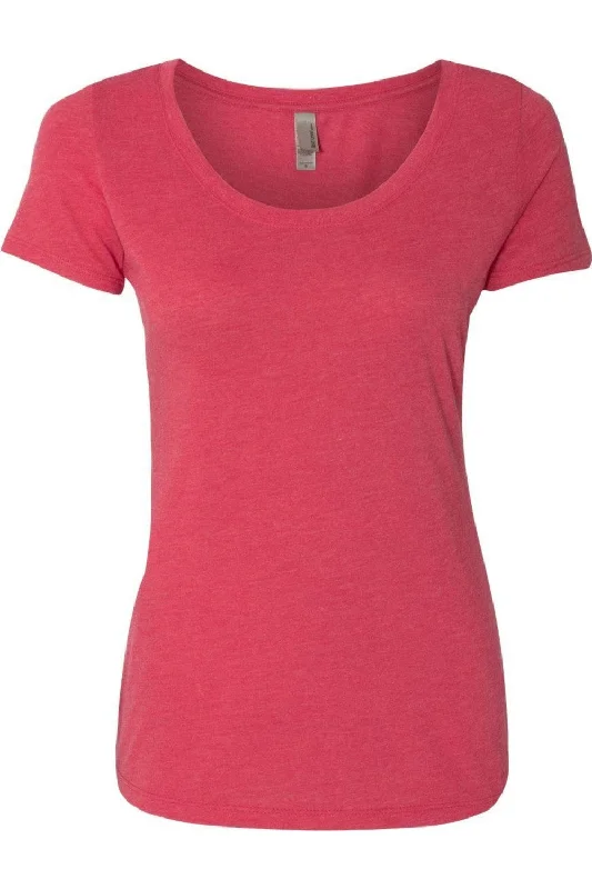 Next Level Womens Triblend Scoop Neck T-Shirt Machine Wash Dry Clean Hand Wash