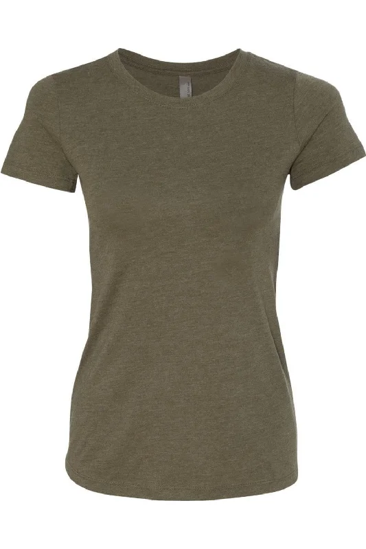 Next Level Womens Triblend T-Shirt Solid Print Embellished