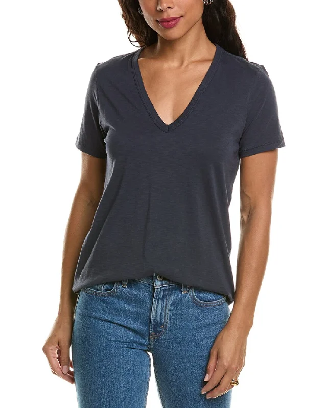 rag & bone V-Neck T-Shirt Ribbed T-Shirt High Neck Heavyweight