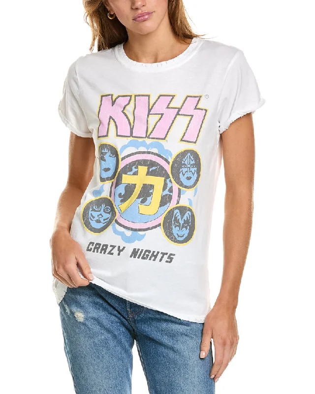 Recycled Karma KISS Crazy Nights T-Shirt Embroidered Appliqued Beaded