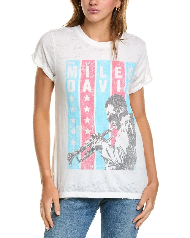 Recycled Karma Miles Davis Stars T-Shirt Welt Pockets Slit Pockets