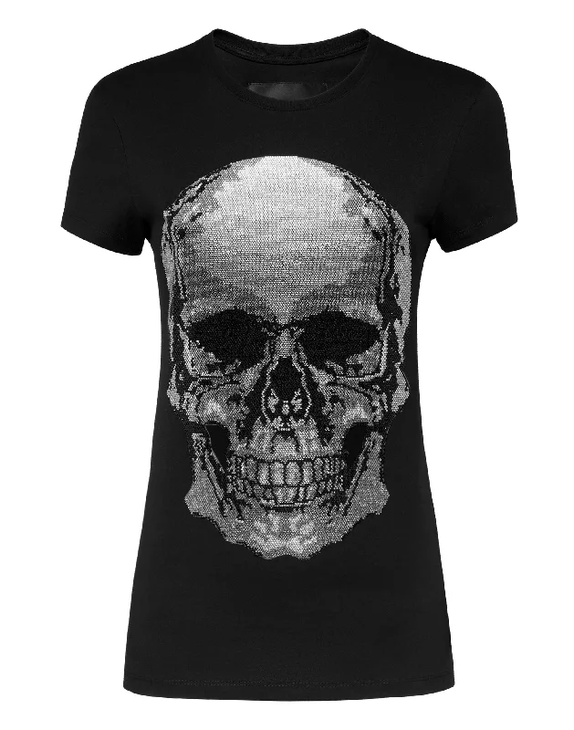 T-shirt Round Neck SS Classic Skull strass Modern Contemporary Chic