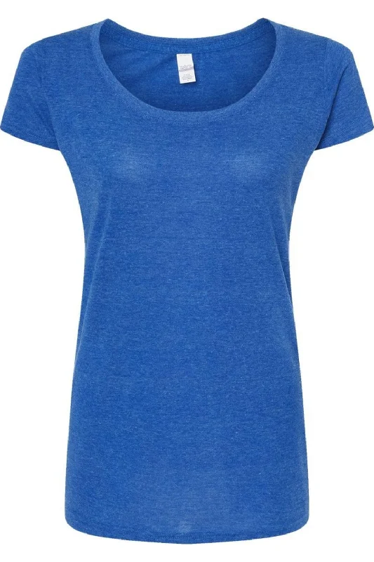 Tultex Women´s Poly-Rich Scoop Neck T-Shirt Anti-Pilling Machine Wash Handmade