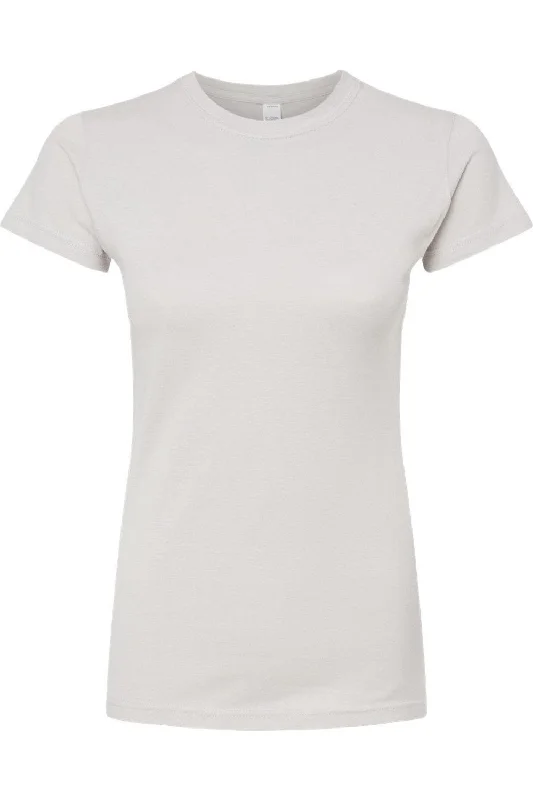 Tultex Women´s Slim Fit Fine Jersey T-Shirt Silk Blend Satin Velvet