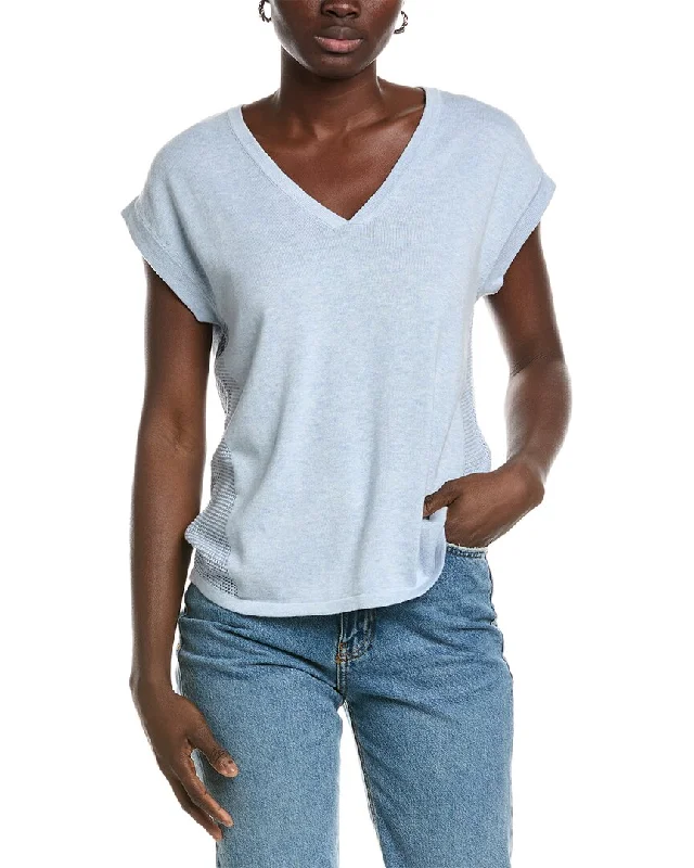 WISPR Veronica Silk-Blend T-Shirt Fashionable Trendy Casual