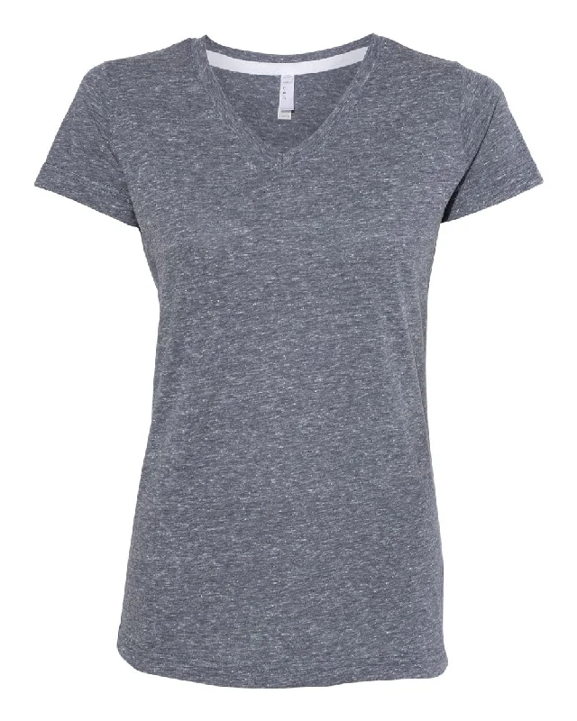 Women's Harborside Mélange V-Neck Tee Zippered Buttoned Snapped