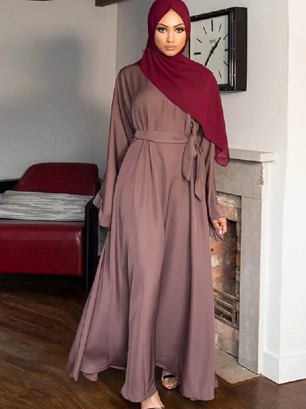 Abaya Muslim Fashion Islamic Clothing Women Maxi Dresses Fashionable Halter Neck Maxi Dress