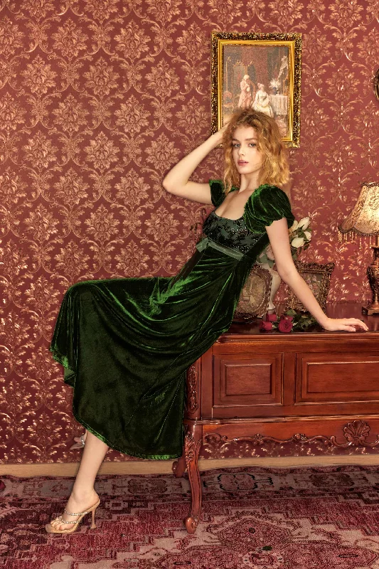 Adele Velvet Bow Maxi Dress Elegant Sleeveless Maxi Dress