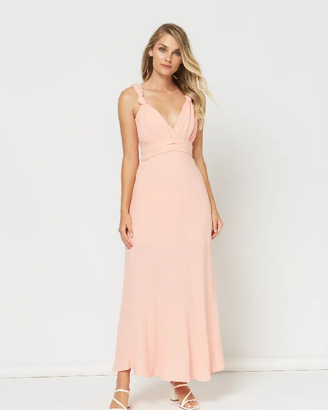 Amber V-Neck Maxi Dress Chic Off-Shoulder Maxi Dress