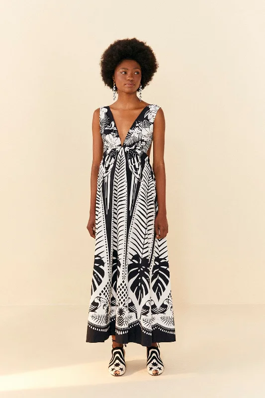 Black Macaw Elegance Maxi Dress Comfortable Casual Maxi Dress