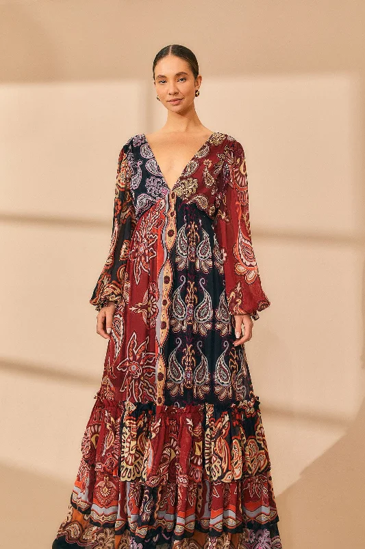 Black Sweet Mermaids V Neck Maxi Dress Elegant Lace Maxi Dress