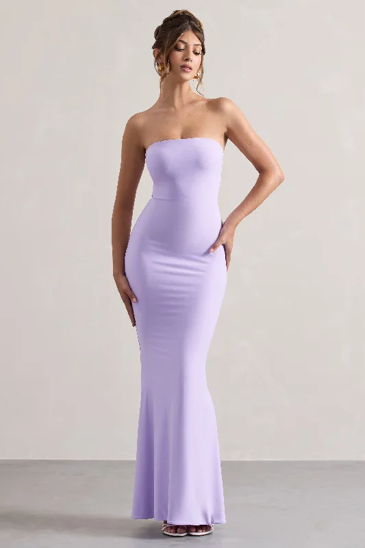 Ceremony | Lilac Bandeau Fishtail Maxi Dress Stylish Boho Chic Maxi Dress