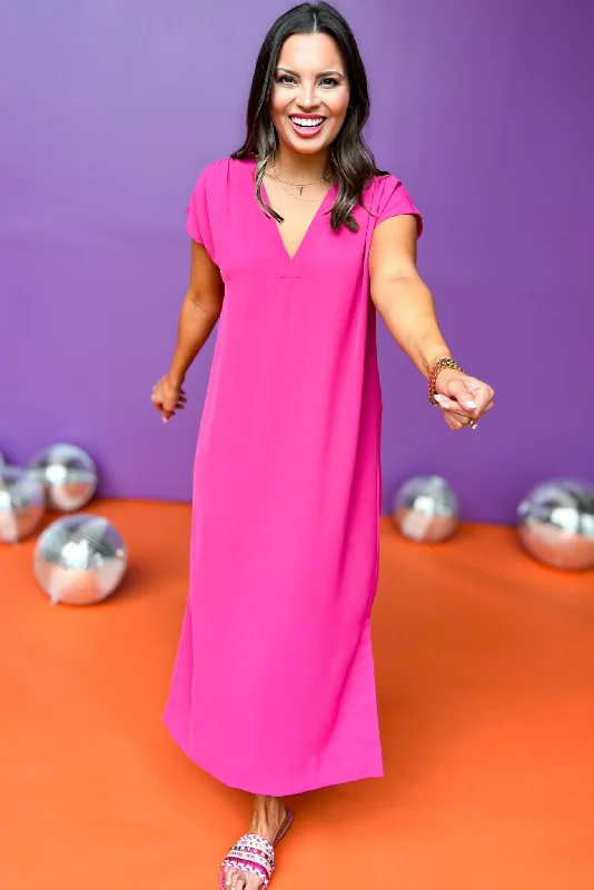 SSYS The Iris Maxi Dress In Berry Fashionable Off-Shoulder Maxi Dress