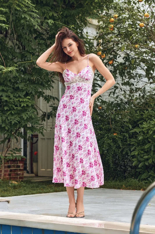 Harper Floral Lace Sleeveless Maxi Dress Comfortable Casual Maxi Dress