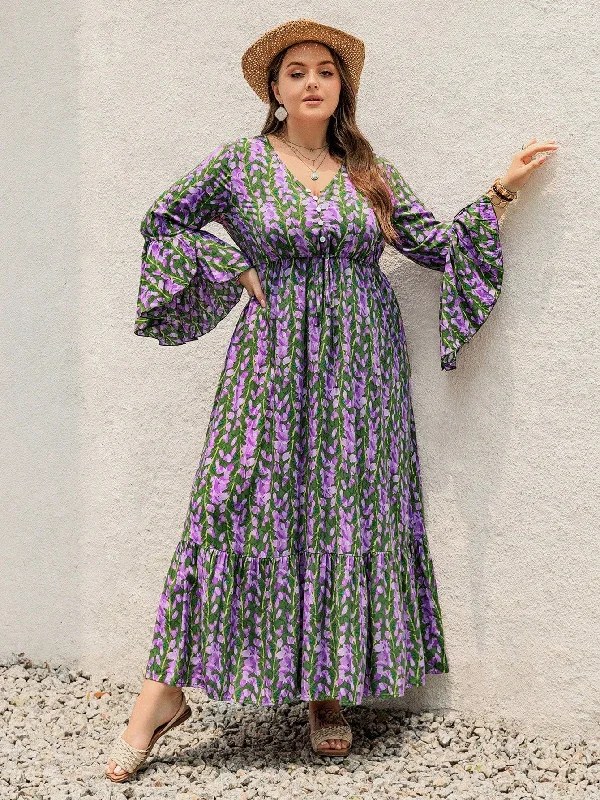 PLUS SIZE Finley Maxi Dress - Purple Stylish Boho Maxi Dress
