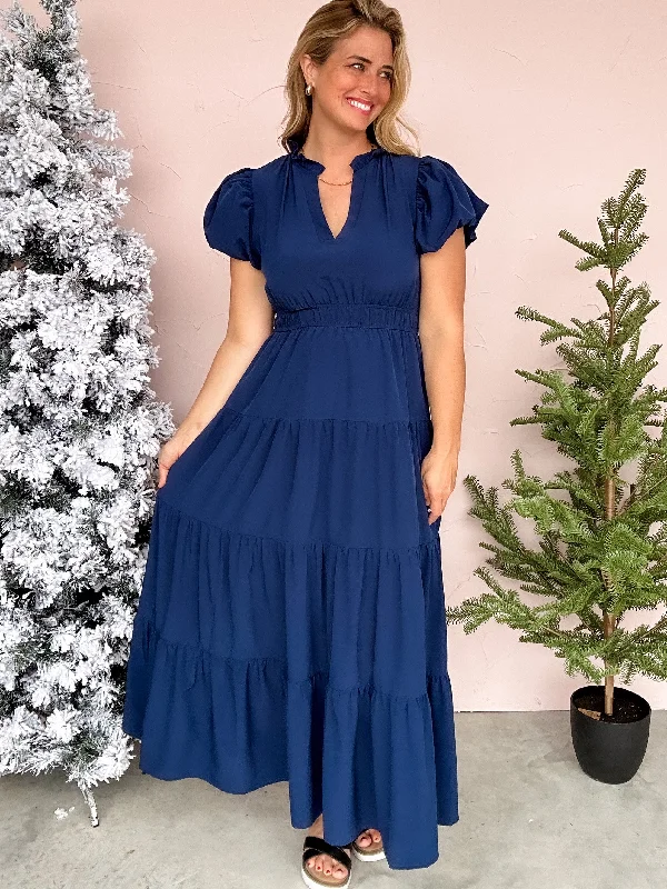 Royal Holiday Maxi Dress Trendy Ruffled Maxi Dress