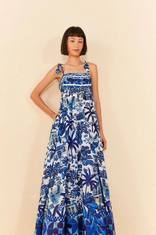 Sweet Rio Tie Strap Maxi Dress Elegant Sleeveless Maxi Dress