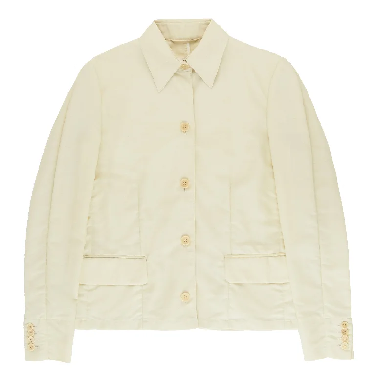 1997 Washed Nylon Twill Tailored Jacket Belted Jacket Elasticated Jacket Padded Jacket