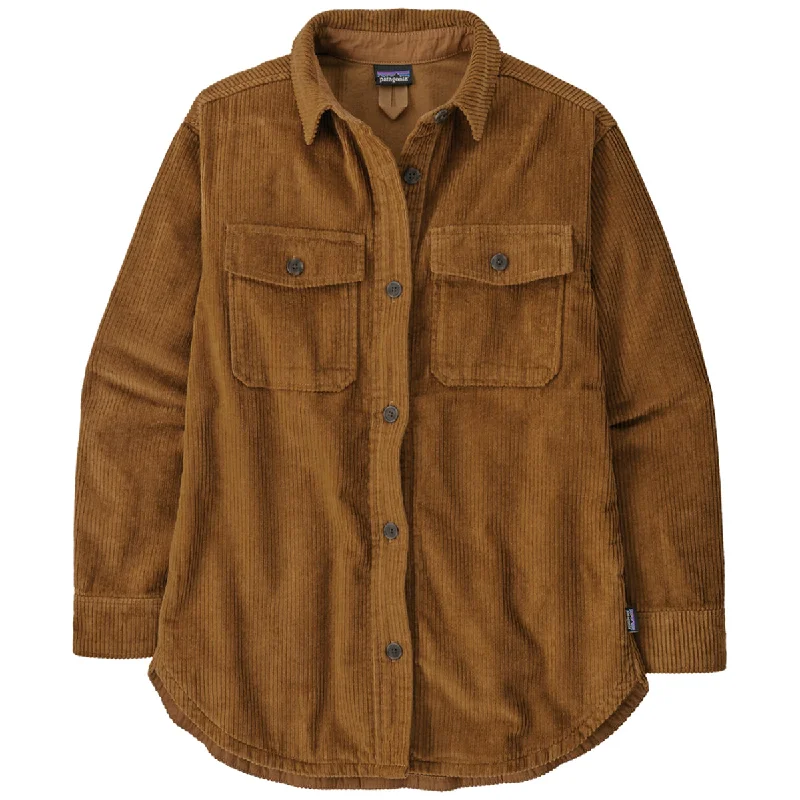 Patagonia Women's Shelter Brown Corduroy Overshirt Jacket Toggled Jacket Drawstring Jacket Belted Jacket