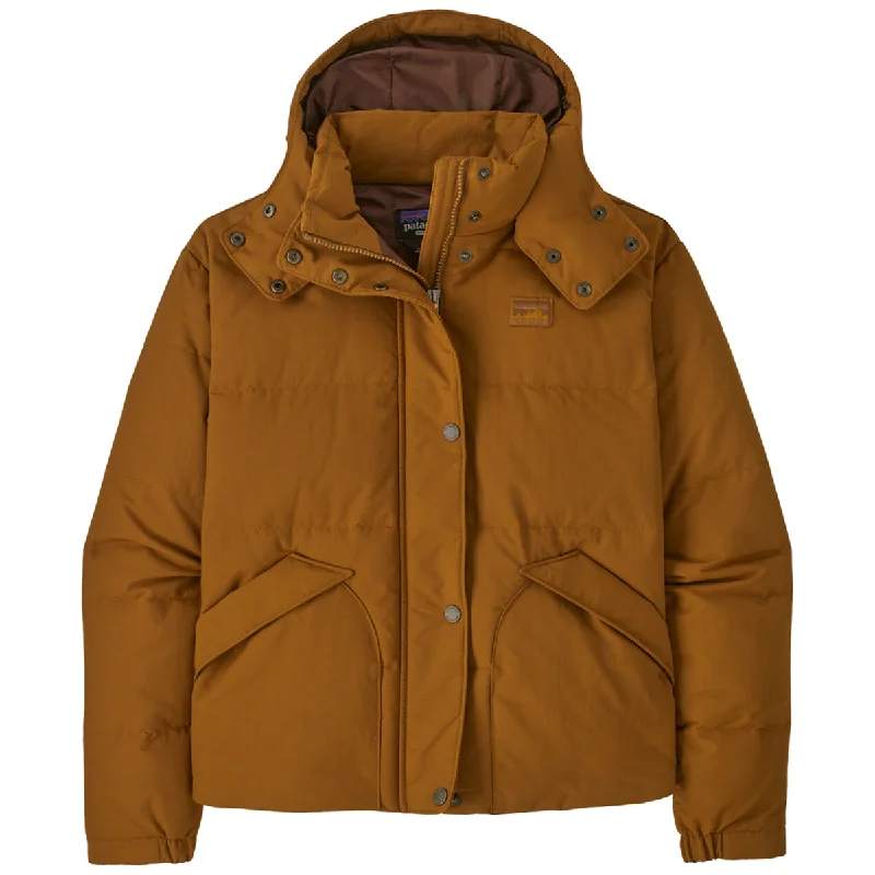 Patagonia Women's Shelter Brown Downdrift Jacket Herringbone Jacket Houndstooth Jacket Plaid Jacket