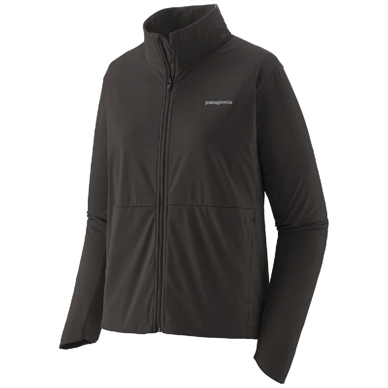 Patagonia Women's Black Wind Shield Jacket Welt Pockets Slit Pockets Flap Pockets