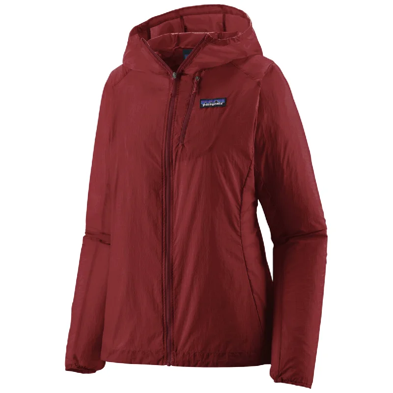 Patagonia Women's Oxide Red Houdini Jacket Welt Pockets Slit Pockets Flap Pockets