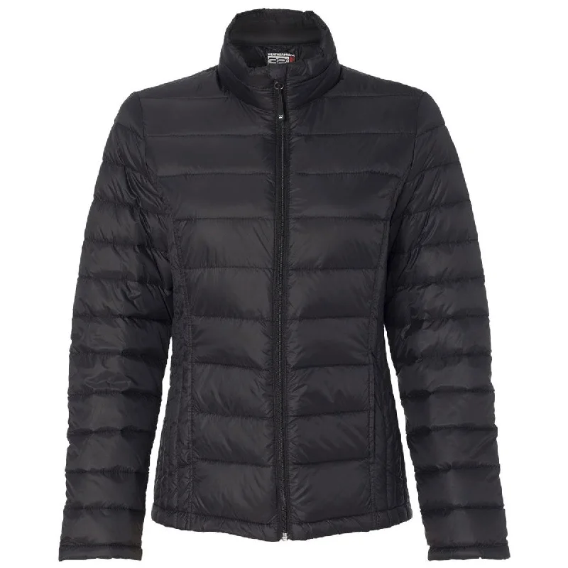 Weatherproof Women's Black 32 Degrees Packable Down Jacket Faux Fur Fabric Real Fur Fabric Shearling Fabric