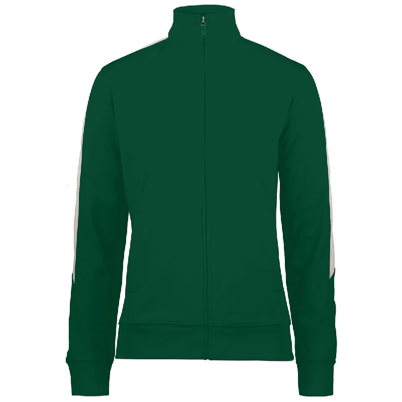 Augusta Women's Dark Green/White Medalist Jacket 2.0 Faux Fur Jacket Real Fur Jacket Shearling Jacket