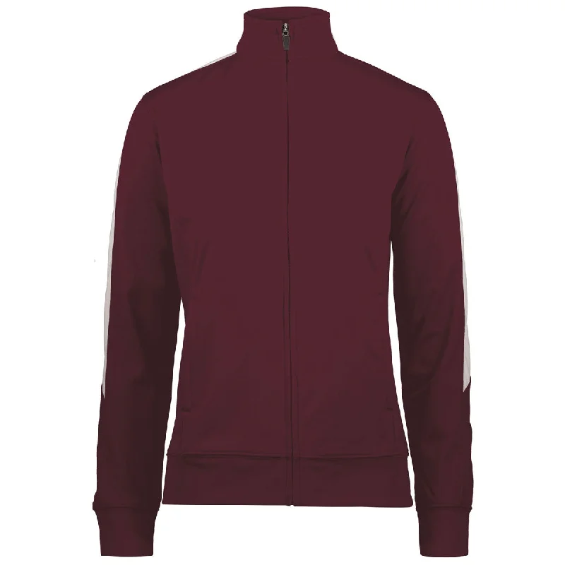 Augusta Women's Maroon/White Medalist Jacket 2.0 Denim Jacket Leather Jacket Suede Jacket