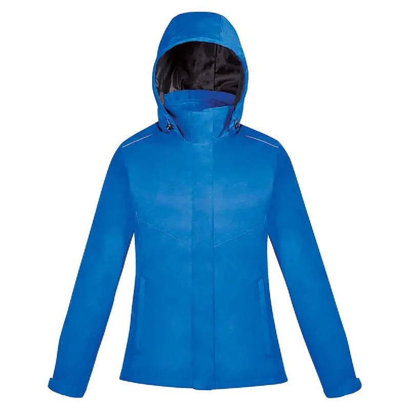 Core 365 Women's True Royal Region 3-in-1 Jacket with Fleece Liner Trench Coat Raincoat Waterproof Jacket