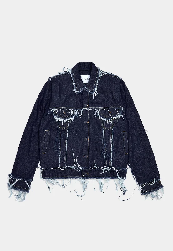 Bianca Saunders Lexxus 23 Jacket Midnight Denim Jacket Leather Jacket Suede Jacket