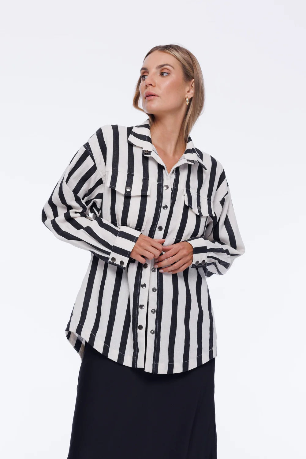 Blak Run wild Jacket - Black & Ivory Stripe Striped Jacket Polka Dot Jacket Floral Jacket