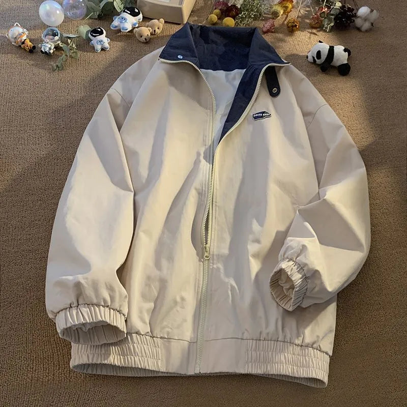 Getadme Vintage Jackets Women Oversized Japanese Fashion Harajuku Windbreaker Y2k Streetwear Korean Coats AutumnTrend Hippie Wool Jacket Cashmere Jacket Tweed Jacket