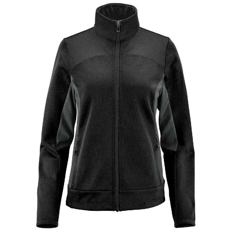 Stormtech Women's Black/Graphite Appaloosa Knit Jacket Denim Jacket Leather Jacket Suede Jacket