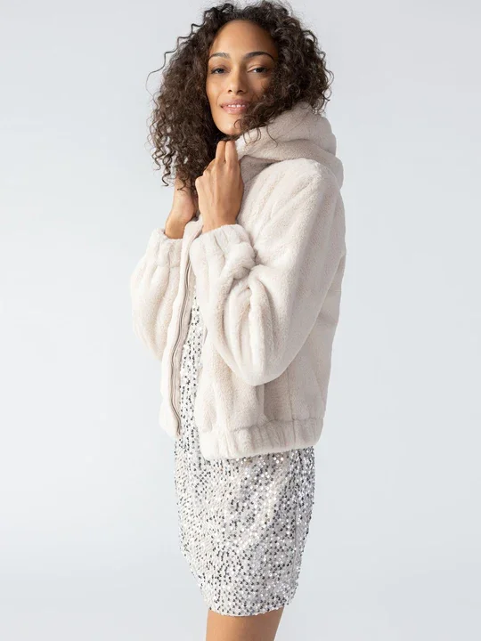Fur Bomber Jacket Insulated Jacket Fitted Jacket Loose Jacket