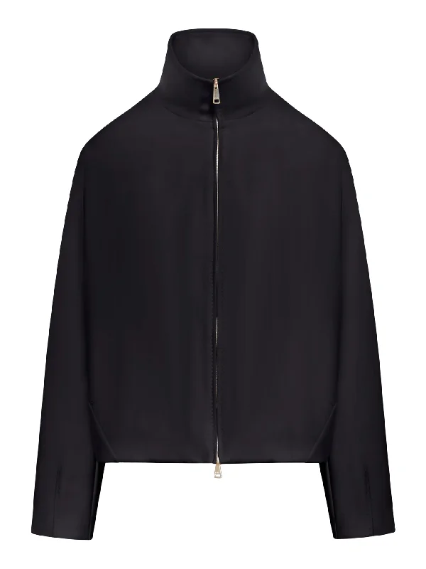 JERSEY KNITTED FABRIC JACKET Zippered Front Buttoned Front Snap Front