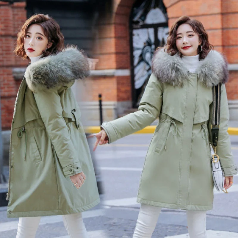 New Down And Cotton Jacket For Women In Winter Herringbone Jacket Houndstooth Jacket Plaid Jacket