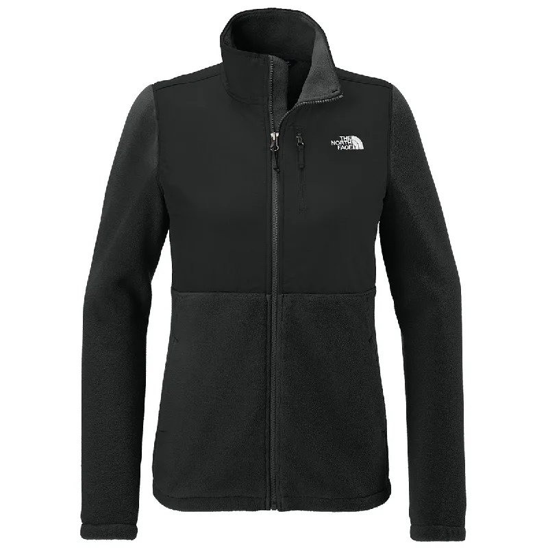 The North Face Women's TNF Black Highest Peak Full-Zip Fleece Jacket Trench Coat Raincoat Waterproof Jacket