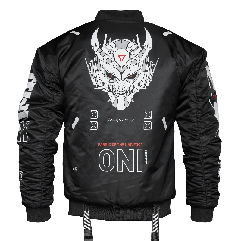 ONI Black Bomber Jacket Faux Fur Jacket Real Fur Jacket Shearling Jacket