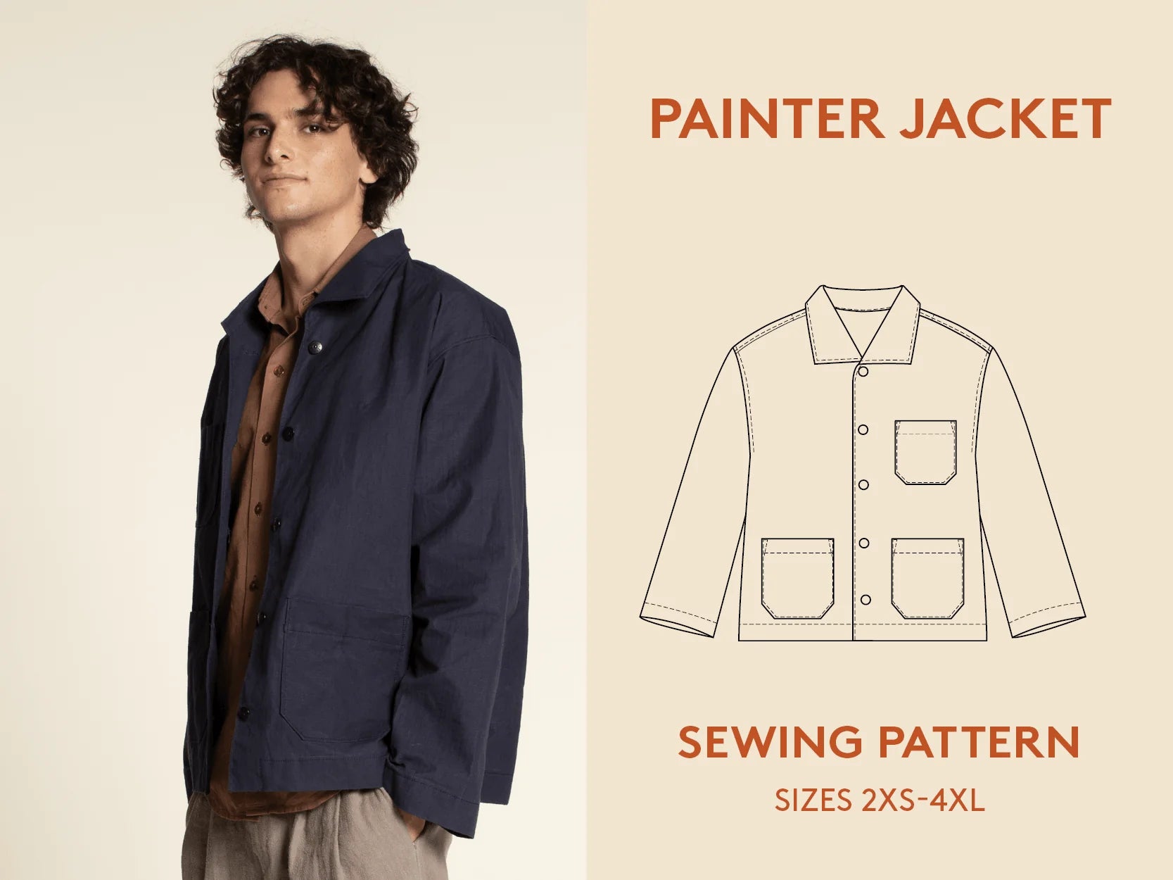 Painter Jacket - Sewing Pattern | Wardrobe By Me Chenille Fabric Brocade Fabric Lace Fabric