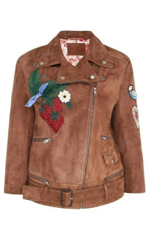 Patches Embroidered Suede Jacket Mesh Jacket Canvas Jacket Denim Jacket